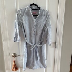 Lilly Pulitzer Blue and Pink Striped Shirt